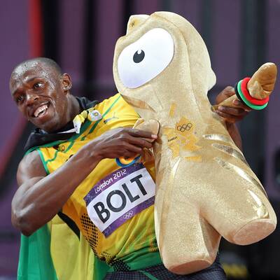 Der irre Gold-Jubel von Usain Bolt