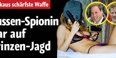 Nackt-Spionin wollte William und Harry