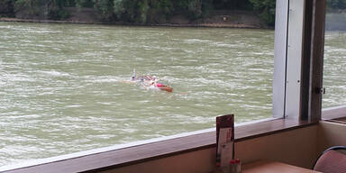 DDSG-Crew rettet drei Ruderer