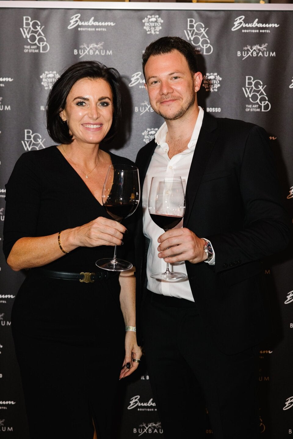 Boxwood-Reopening: Gastgeber Benjamin Buxbaum mit Elisabeth Köstinger