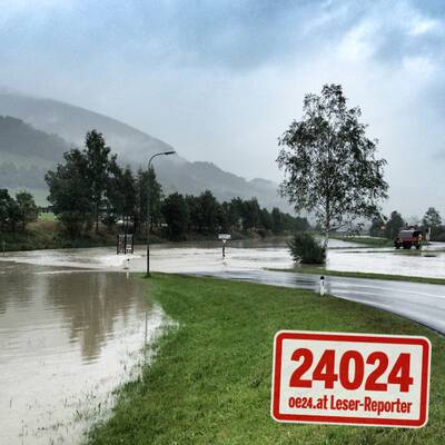 Hochwasser in Brixen im Thale 