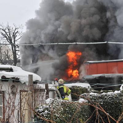 Einsatz der Freiwilligen Feuerwehr Baden-Stadt