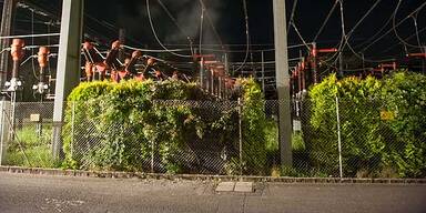 Alu-Wäschespinne auf Umspannwerk!