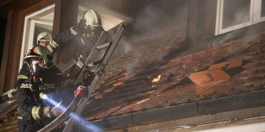 Horror-Brand in M&ouml;dling am Heiligen Abend