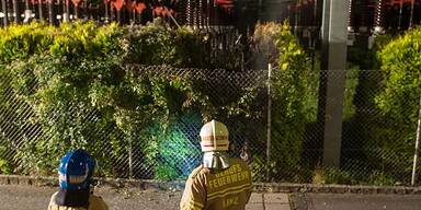 Alu-Wäschespinne auf Umspannwerk!