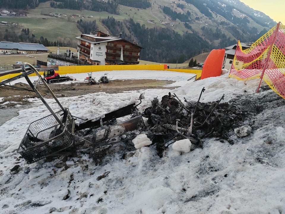 Brand Schneemobil Hainzenberg Tirol