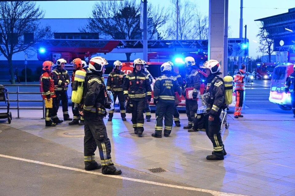 Brand in Einkaufszentrum in Wien-Floridsdorf