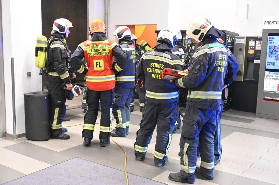 Brand in Einkaufszentrum in Wien-Floridsdorf