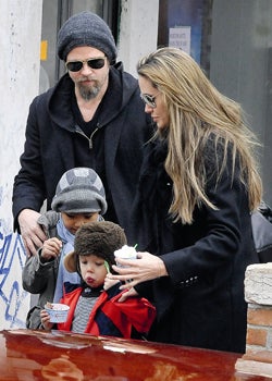 Brangelina mit den Kids