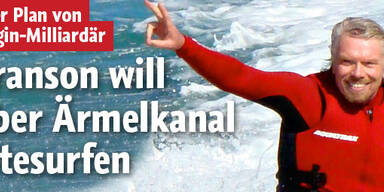 Branson will über Ärmelkanal kitesurfen