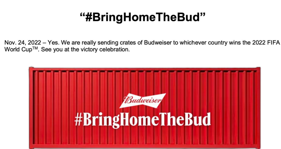 Alkohol-Verbot bei WM: Sponsor Budweiser verschenkt gesamtes Bier