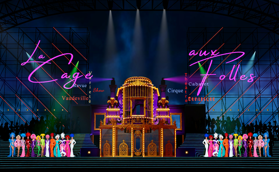 Erster Blick auf das Bühnenbild von Walter Vogelweide.