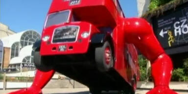 Londoner Stadtbus macht Liegest&uuml;tze