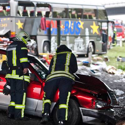 Busunfall nahe Berlin