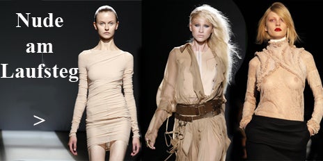 Button Trendfarbe Nude am Laufsteg