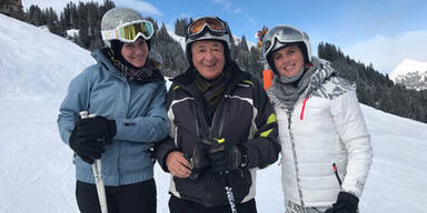 Richard Lugner auf der Piste