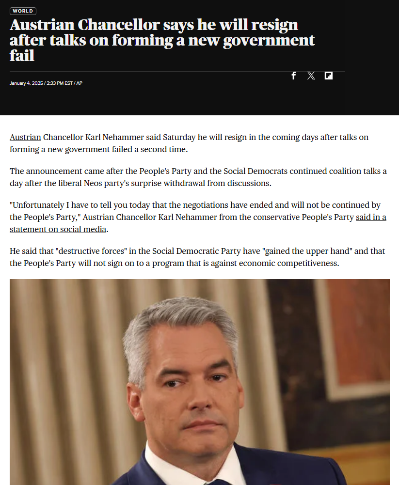 Nehammer-Rücktritt: So reagiert die internationale Presse