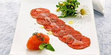 Carpaccio l&auml;sst sich auch vom Lamm zubereiten