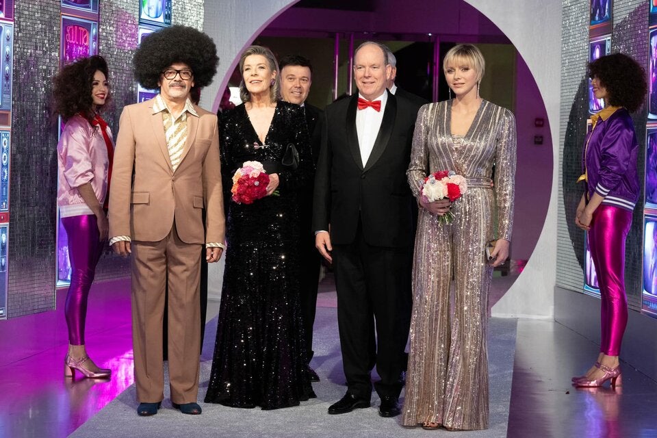 Glitzer-Auftritt: Charlène strahlt mit Albert beim Rosenball