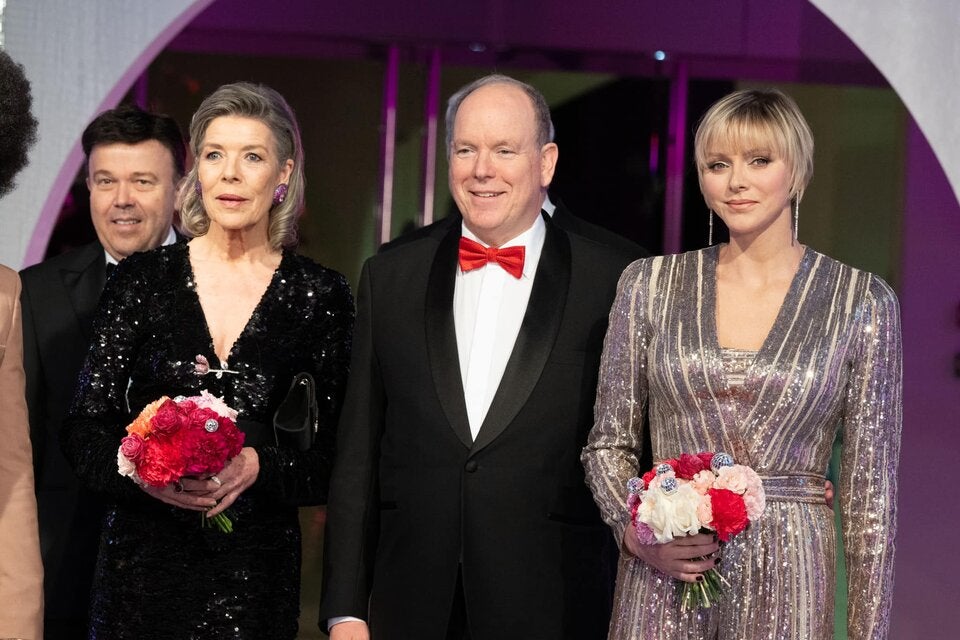 Glitzer-Auftritt: Charlène strahlt mit Albert beim Rosenball