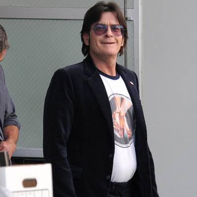 Charly Sheen am Set