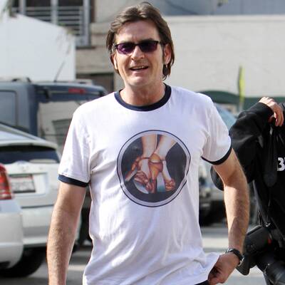 Charly Sheen am Set