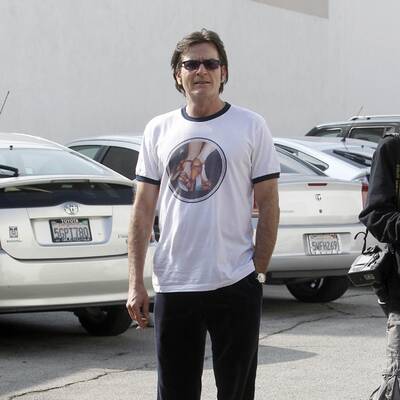 Charly Sheen am Set