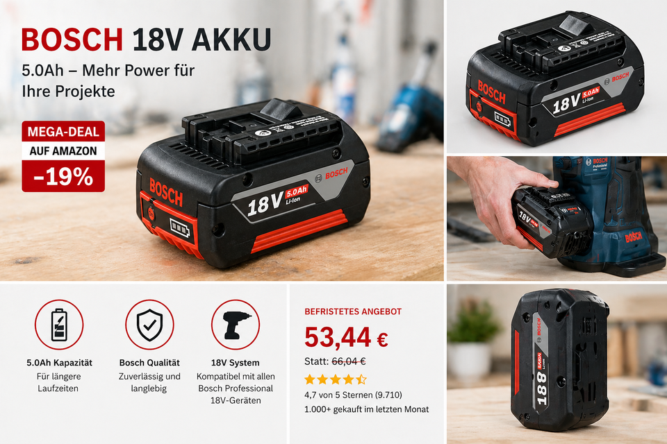 Bosch Professional 18V System Akku GBA 18V