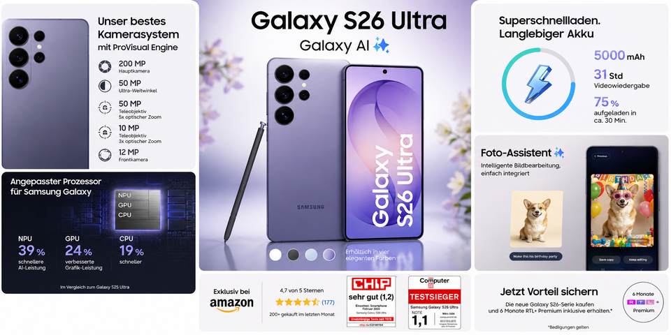 Samsung Galaxy S26 Ultra AI Smartphone