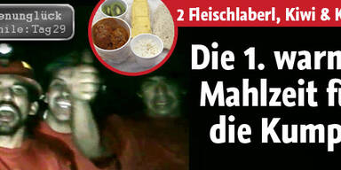 Kumpel: Erste warme Mahlzeit seit Wochen