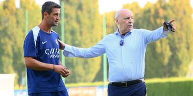 Inter-Trainer Christian Chivu & -Pr&auml;sident&nbsp;Giuseppe Marotta