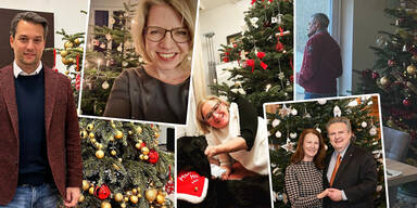 Politiker zeigen ihre Christb&auml;ume