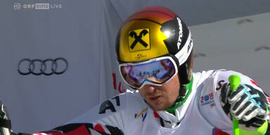 Marcel Hirscher nach Halbzeiführung Zweiter