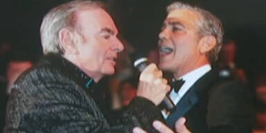 George Clooney singt mit Neil Diamond