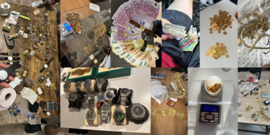 Diebesgut sichergestellt.