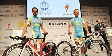Contador (l.) und Teamkollege Winokurow