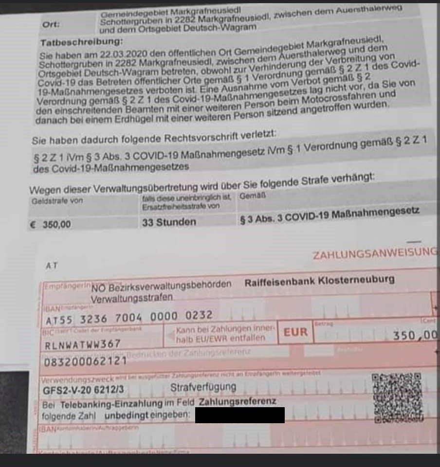 Coronavirus-Strafe