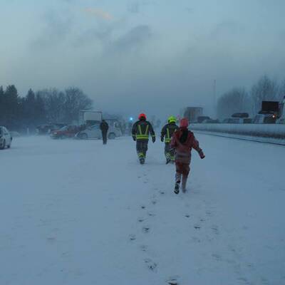 Massencrash auf der A1  
