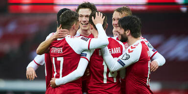 D&auml;nemark-Jubel in WM-Quali