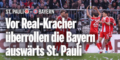 Vor Real-Kracher überrollen die Bayern auswärts St. Pauli