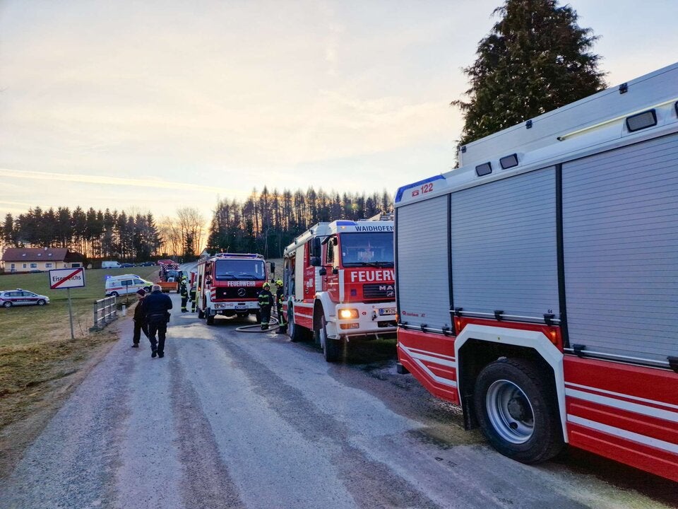 Großbrand eines Schuppens in Eisenreichs
