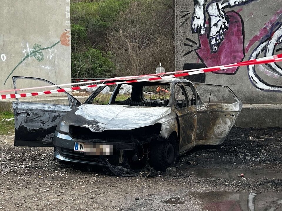 Feuer auto pressbaum