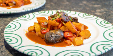 Gemüseragout mit Ganslherzen