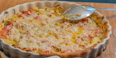 Camembert-Rhabarber-Galette