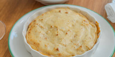 Mini-Cheesecake mit Rhabarber-Apfel-Kompott