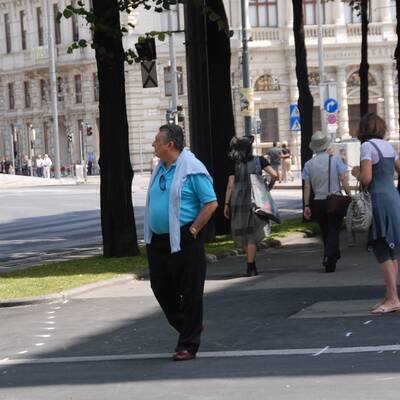 Der Ex-Bawag-Boss zeigte sich mit seiner Frau Ruth und dem Hund