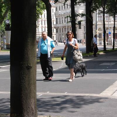 Der Ex-Bawag-Boss zeigte sich mit seiner Frau Ruth und dem Hund