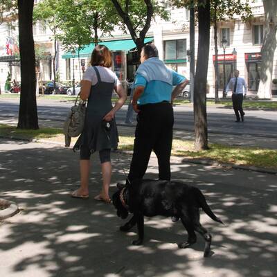 Der Ex-Bawag-Boss zeigte sich mit seiner Frau Ruth und dem Hund