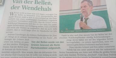 FPÖ-Zeitschrift hetzt gegen VdB 