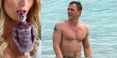 Daniel Craig als Eisschlecker